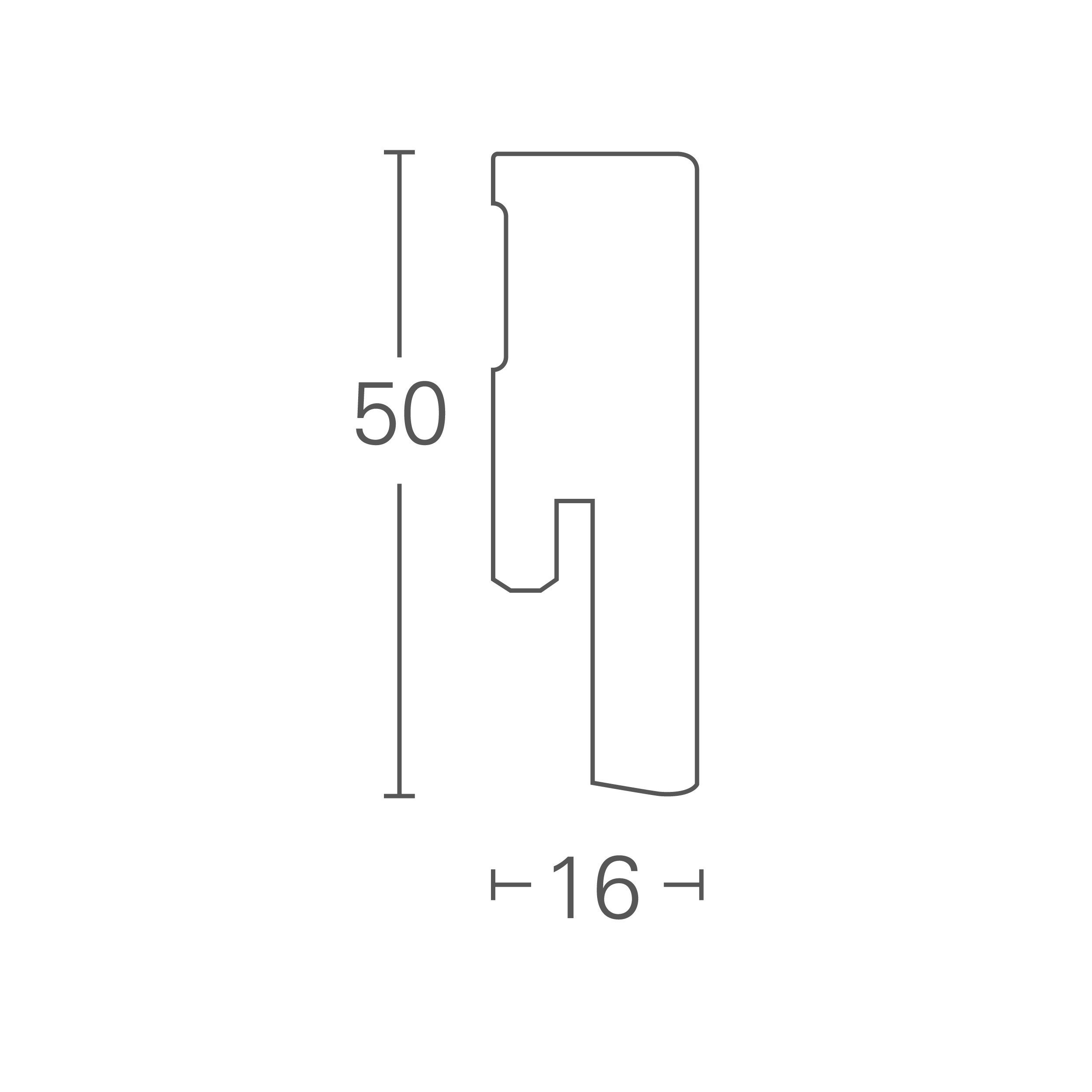 PARADOR Sockelleiste SL 5 Uni weiß D002, L: 220 cm, H: 5 cm, Made in Germany, 1-St., Nachhaltig, Im Farbton RAL 9016, Verwindungsfrei, Mit hochwertigem MDF-Kern