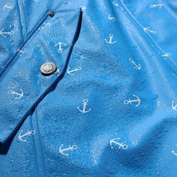 Dry Fashion Regenjacke Damen Regenmantel Cuxhaven Anker-Print - Jacke mit Kapuze wasserdicht