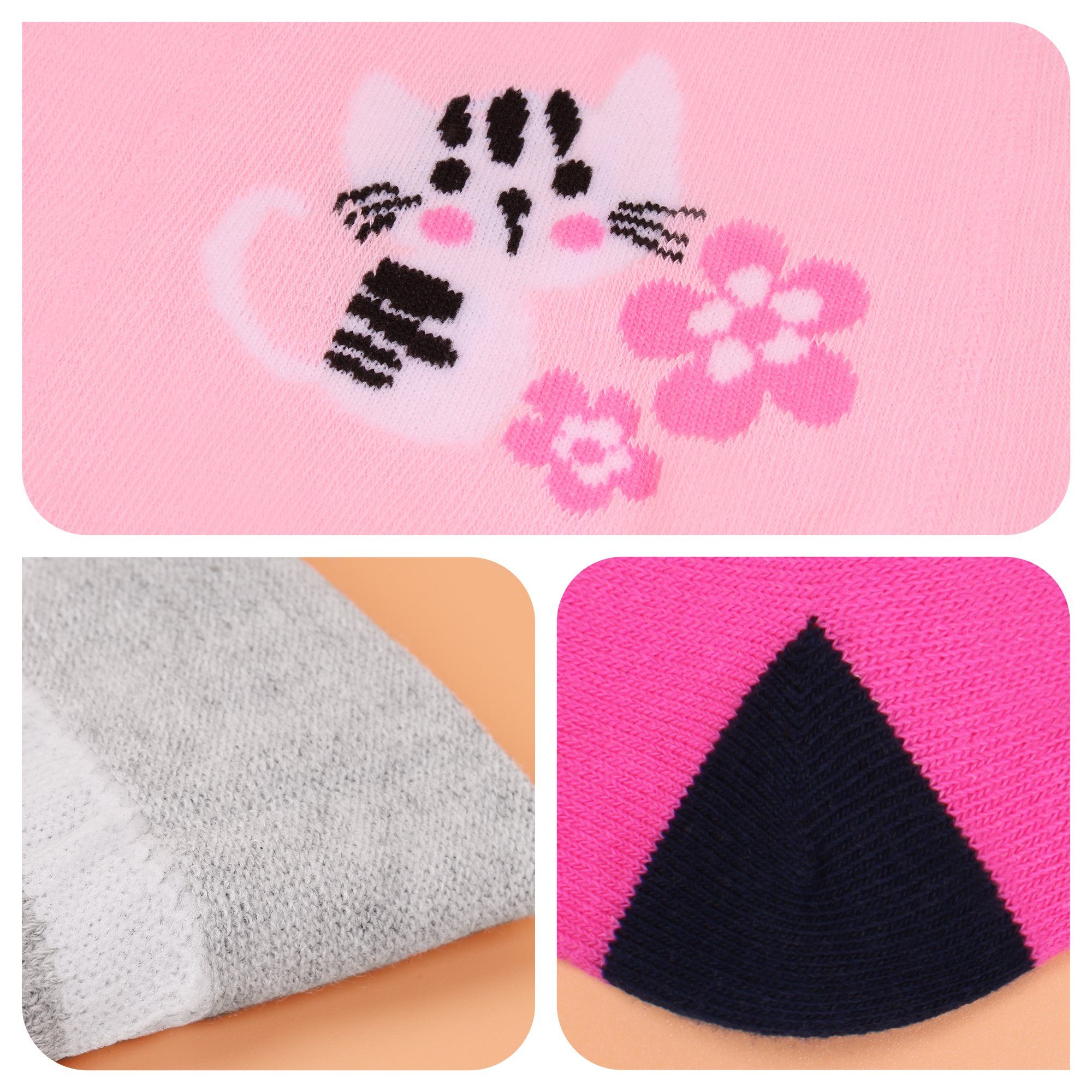 L&K-II Strumpfhose 2762 (4er-Pack) Baby Mädchen Strumpfhose aus Baumwolle mit hübschen Motiven