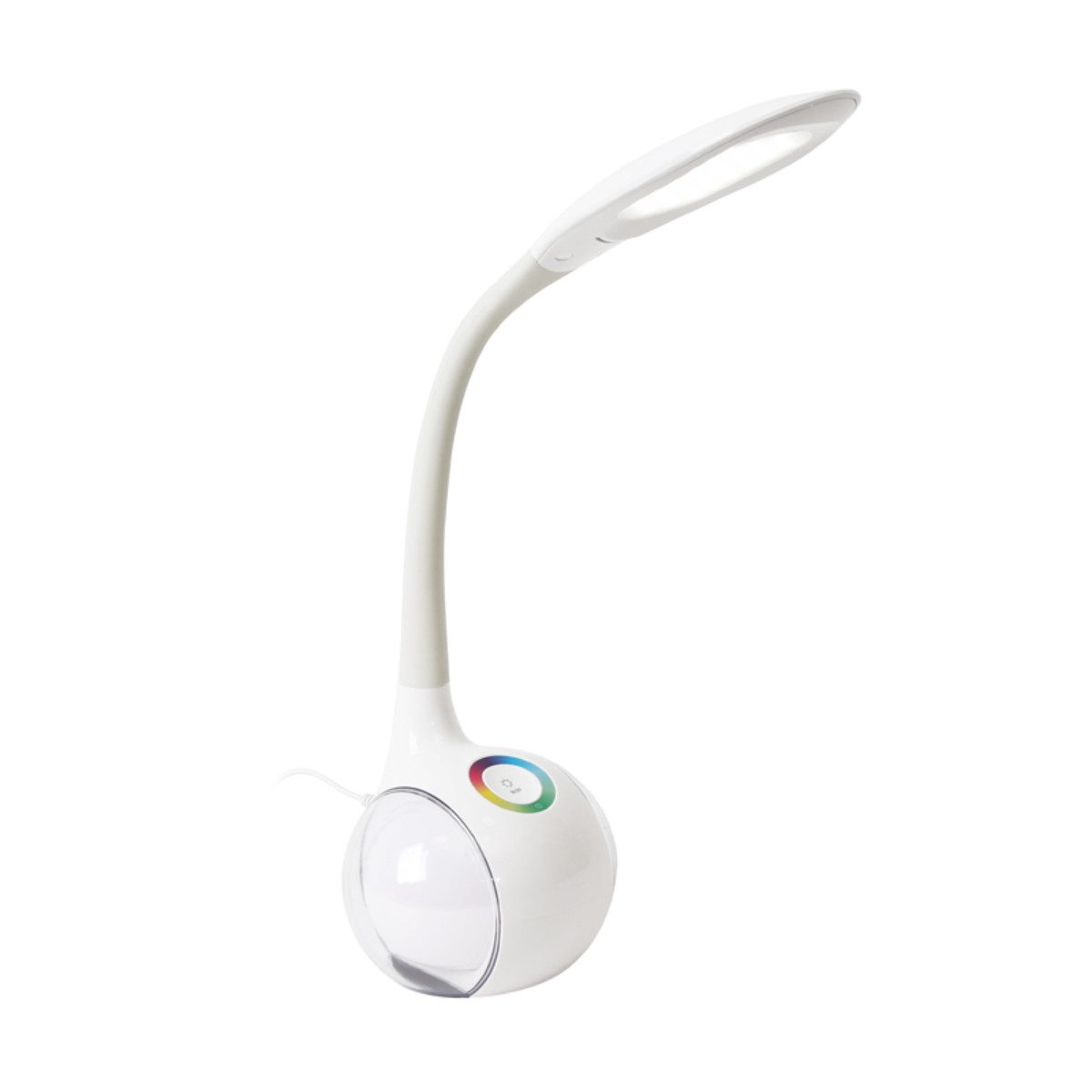 Platinet LED Schreibtischlampe PDL20, LED fest integriert, Kaltweiß, Integriertes Nachtlicht mit regelbarer Intensität