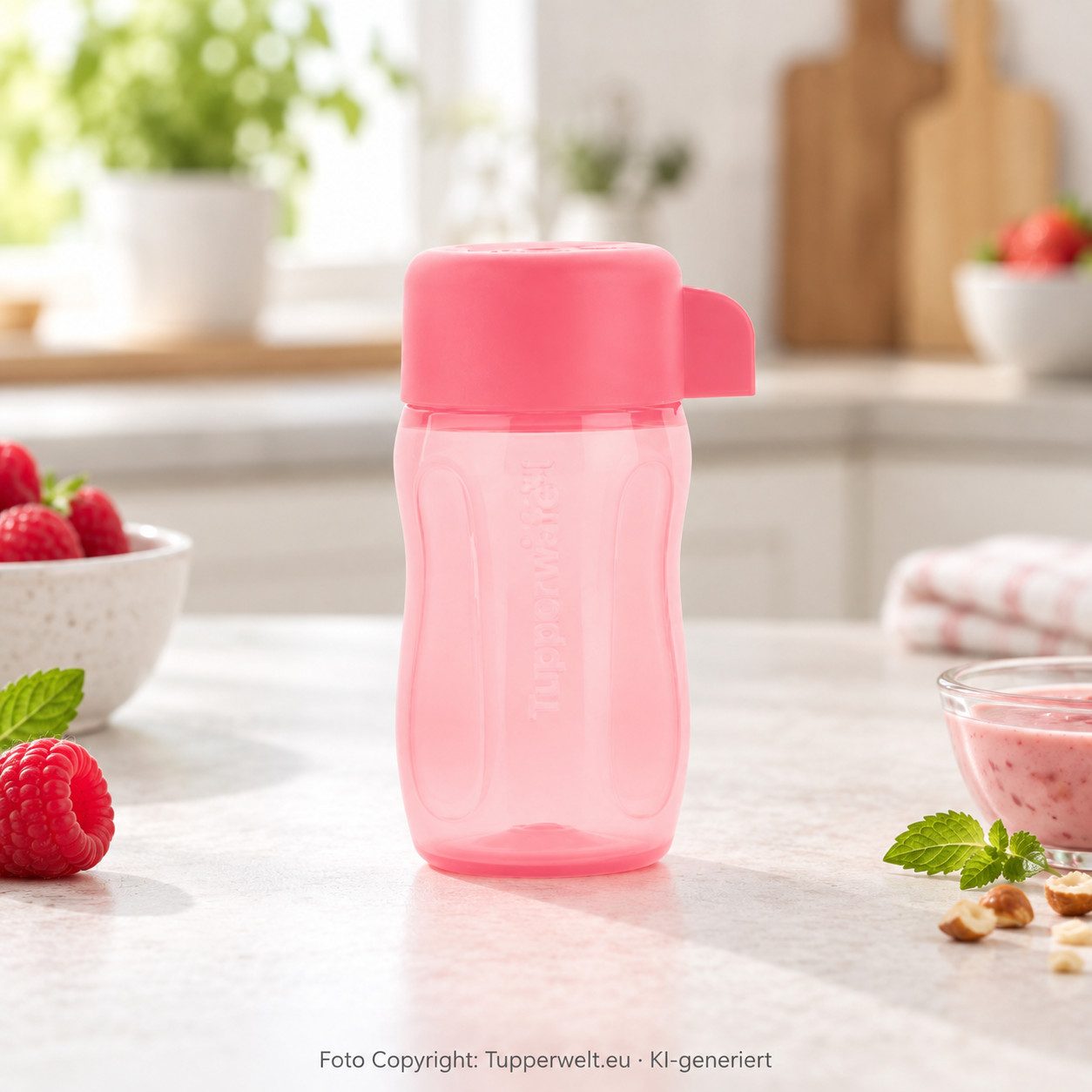 TUPPERWARE Trinkflasche Tupperware Eco Mini Flasche 90ml in lachs