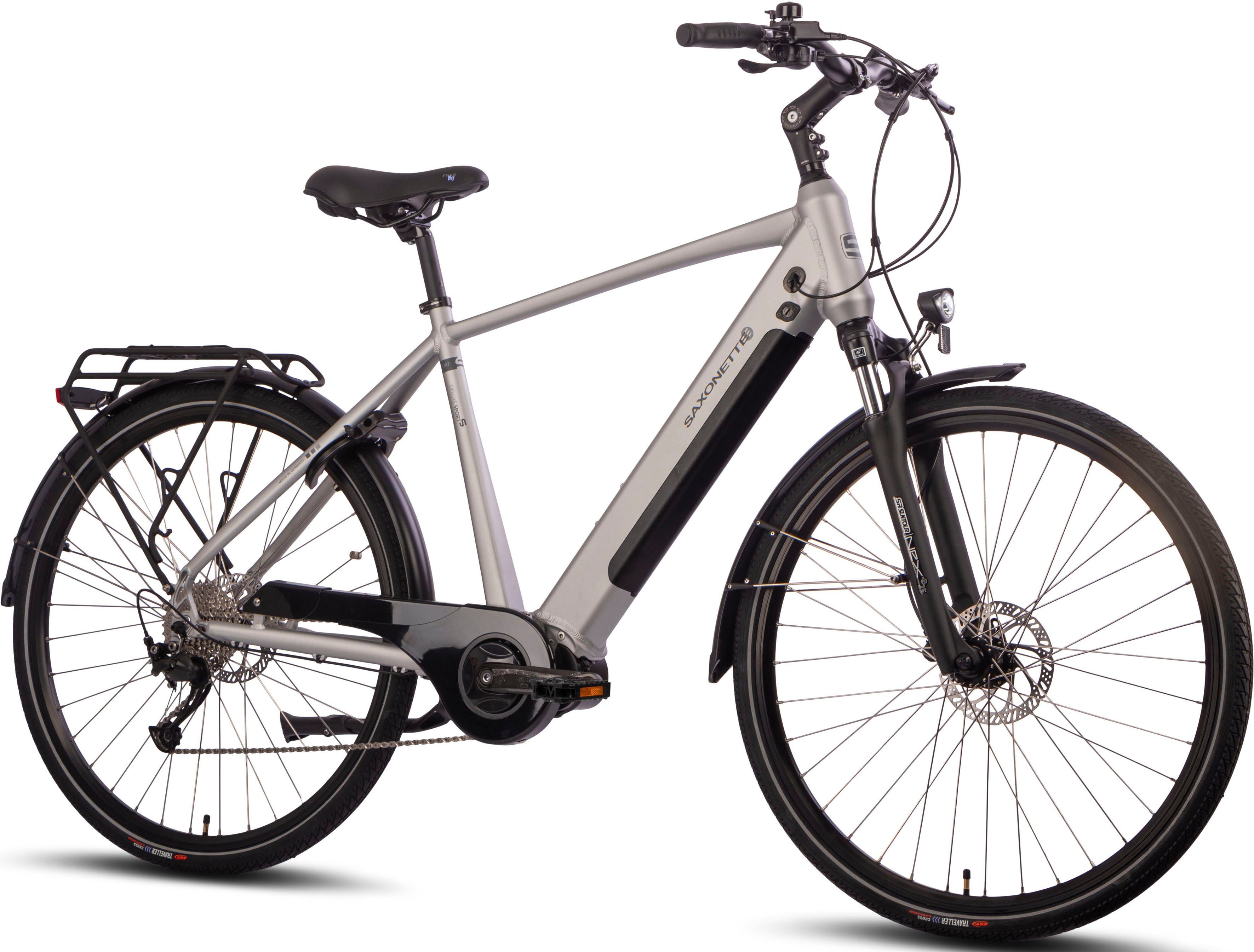 Deluxe E-Bike Alivio Mittelmotor, Wh SAXONETTE Kettenschaltung, SAXONETTE Shimano (Diamant), Schaltwerk, Akku 9 Gang 418 Sport