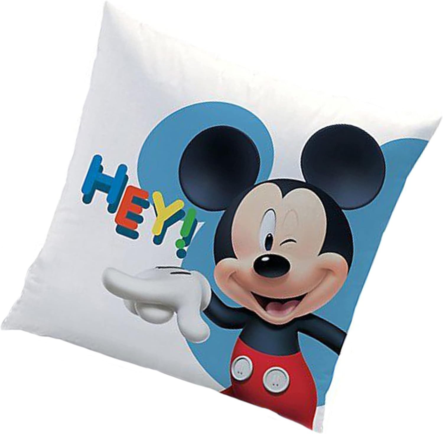 BERONAGE Kinderbettwäsche Mickey Mouse Jump Bettwäsche Linon / Renforcé, 100% Baumwolle, 2 teilig, 135x200 + 80x80 cm