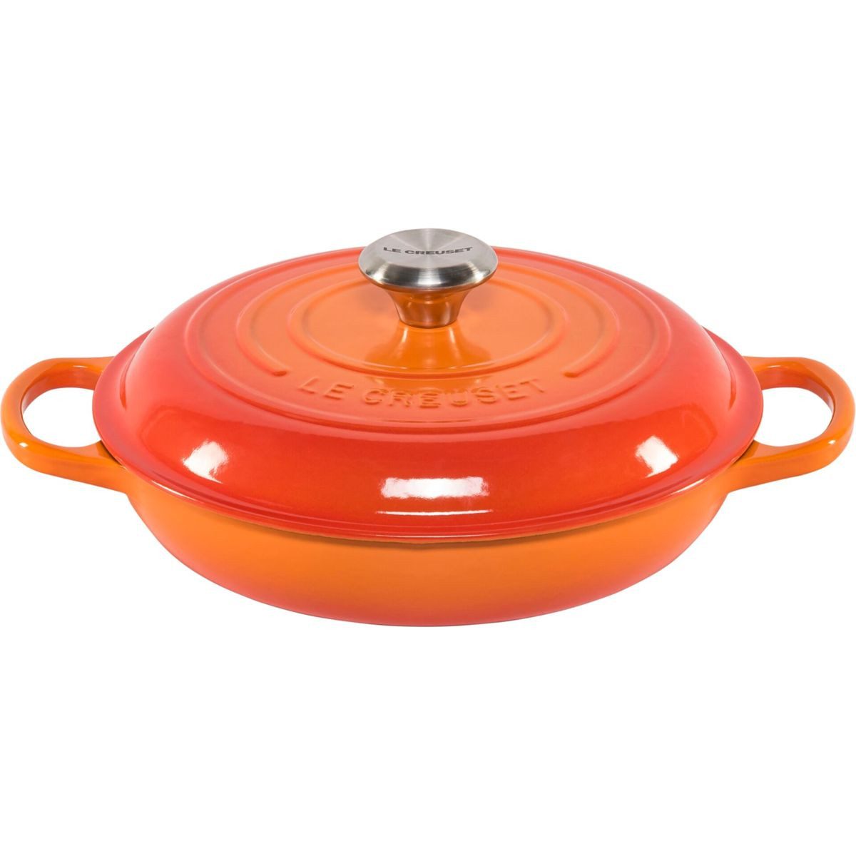 LE CREUSET Auflaufform Signature Gourmet-Profitopf ofenrot 26 cm, Gusseisen / Keramik