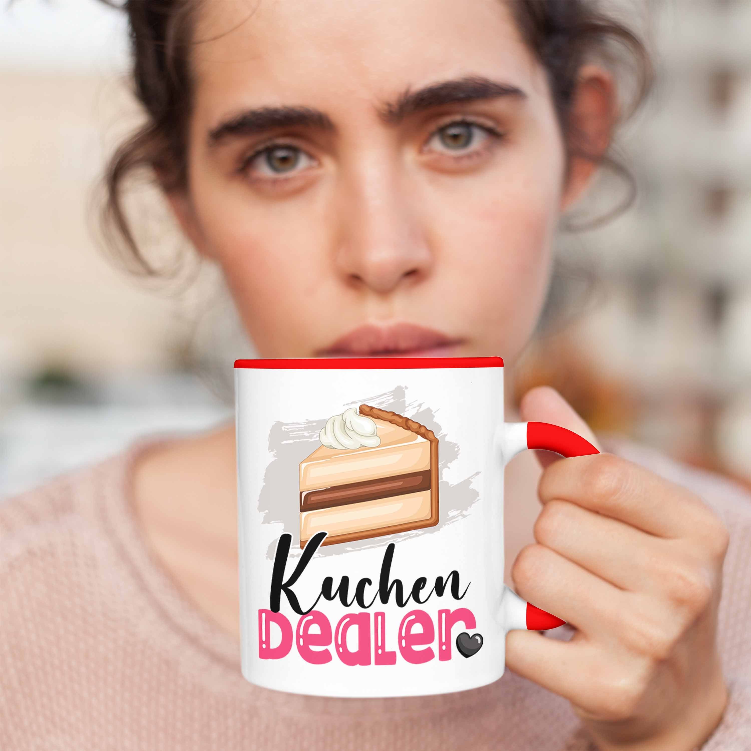 Kuchen Trendation Geburtstag Spruch für Geschenk Tasse Dealer Kuchenverkäufer Ges Rot Tasse