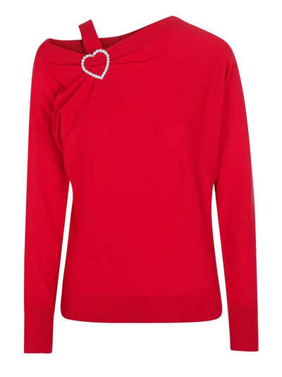 LOVE MOSCHINO Strickpullover Love Moschino Pullover rot