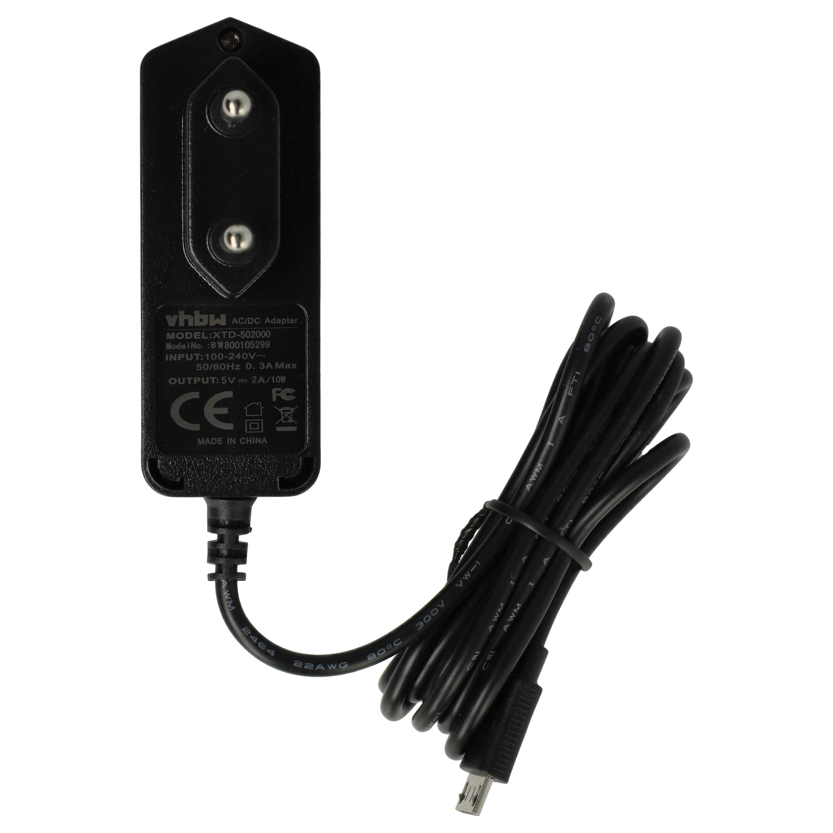 vhbw passend für Doro Primo 413, 406, 215, 365, 305, 405, 401 Smartphone, T USB-Ladegerät (Effizientes Micro USB Schnell-Ladekabel mit Netzteil, Zum Aufladen) – Bild 3 von 5