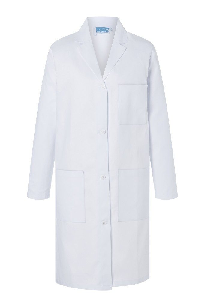 Karlowsky Fashion Arztkittel KARLOWSKY Damen Arzt-/Labormantel BASIC Revers Casual-Fit Weiß