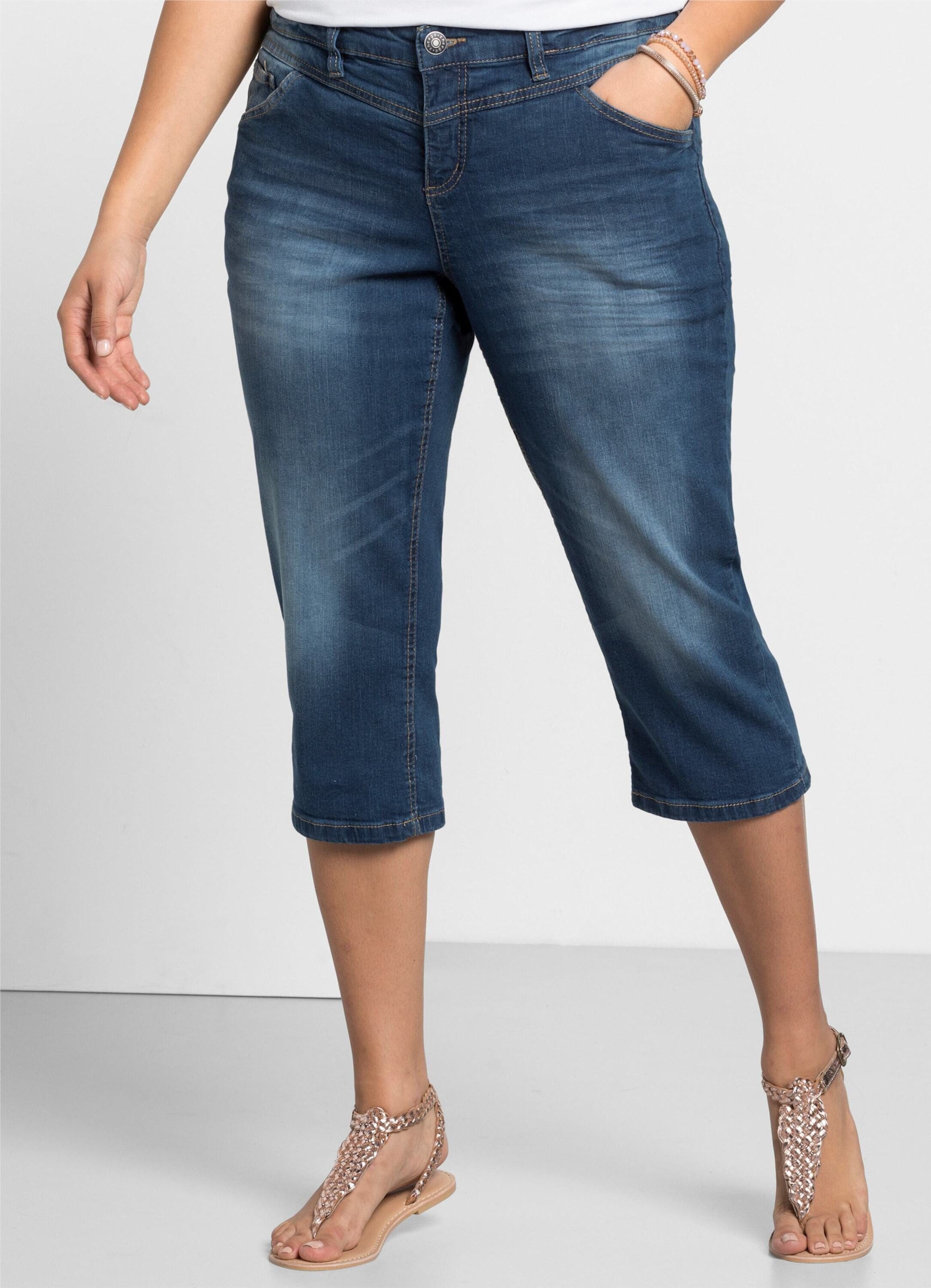 Sheego Jeansshorts 3/4-Jeans