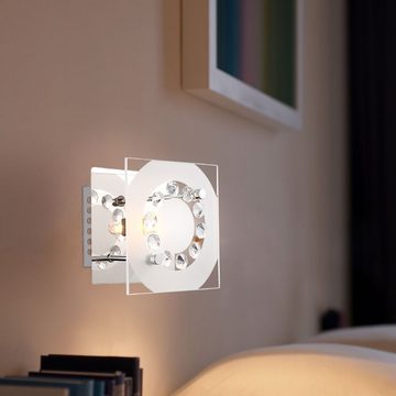 etc-shop LED Wandleuchte, Leuchtmittel nicht inklusive, Wandleuchte Wandlampe Kristallleuchte Wohnzimmerleuchte Flurlampe