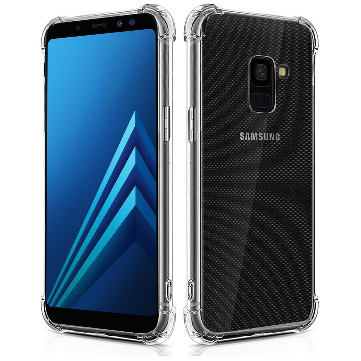 CoolGadget Handyhülle Anti Shock Rugged Case für Samsung Galaxy A8 2018 5,6 Zoll, Slim Cover mit Kantenschutz Schutzhülle für Samsung A8 2018 Hülle