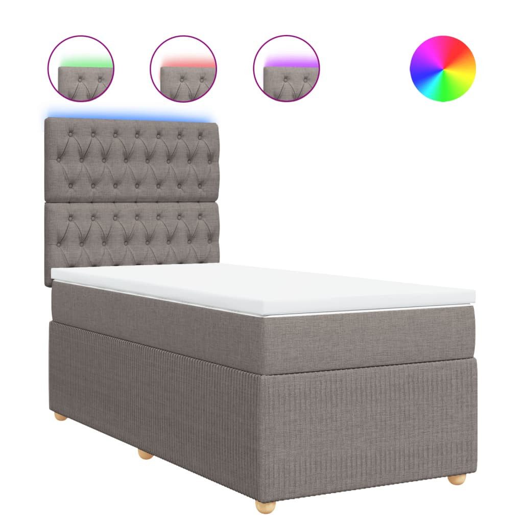vidaXL Bett Boxspringbett mit Matratze Taupe günstig online kaufen