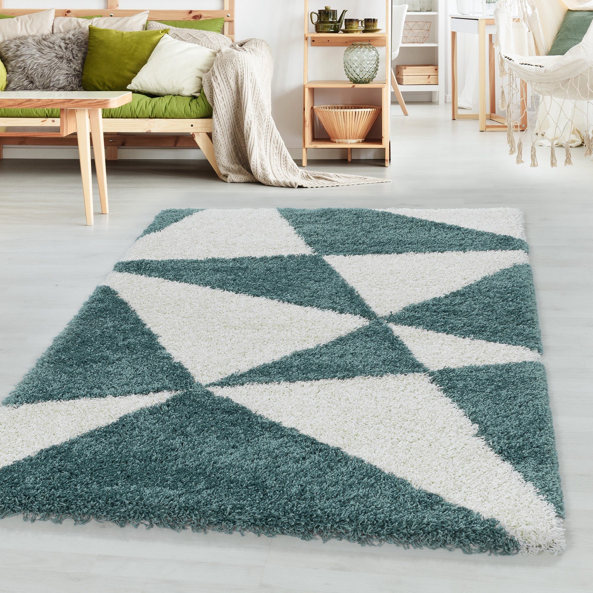 SIMPEX24 Teppich Geometrisch Design, Läufer, Höhe: günstig online kaufen