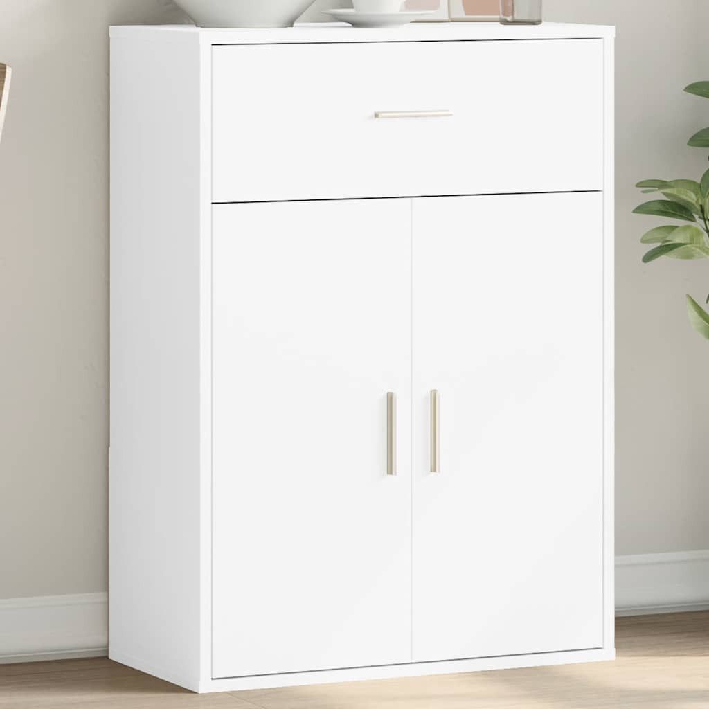 Sideboard Robustes Weiß 60 x 30 x 84 cm aus Holzwerkstoff