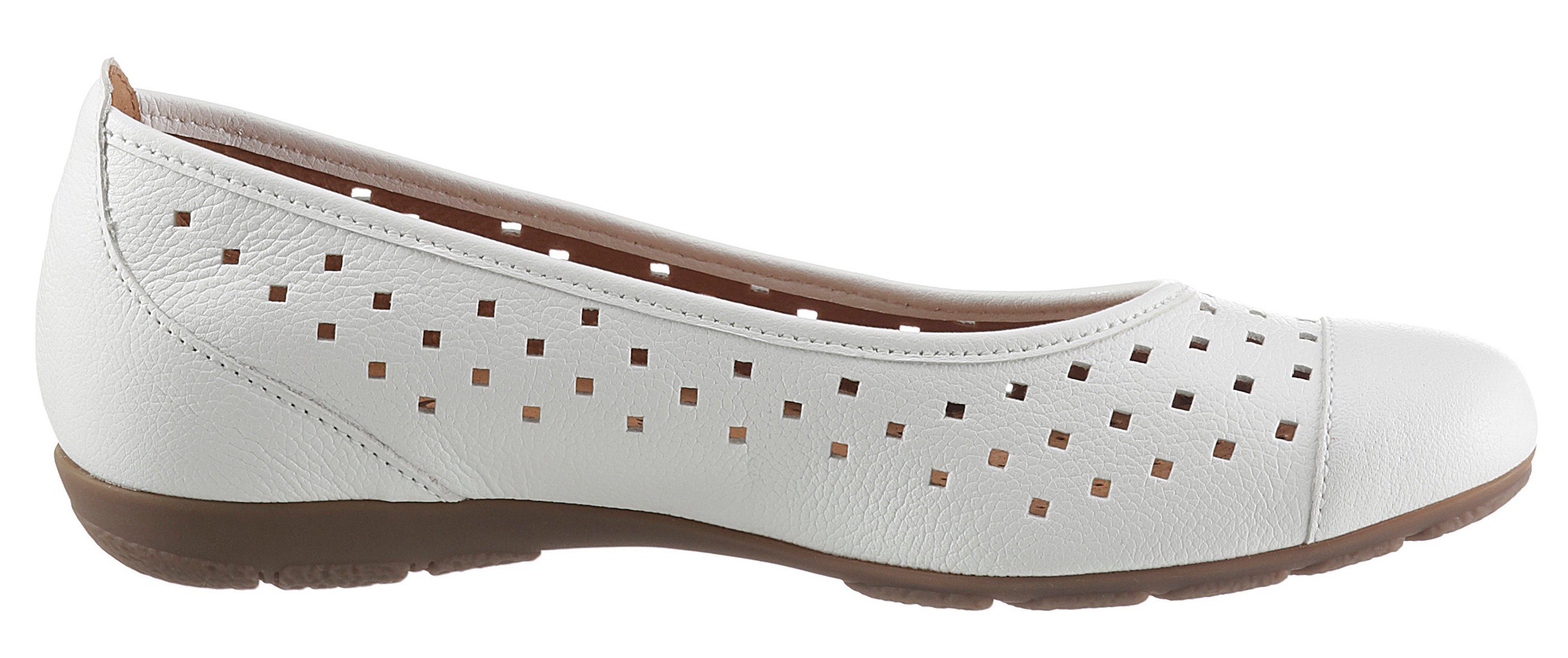 Gabor Ballerina Slipper, Freizeitschuh, Halbschuh mit luftigem Lochmuster