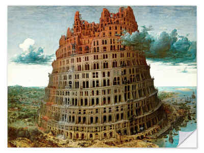 Posterlounge Wandfolie Pieter Brueghel d.Ä., Turmbau zu Babel, Malerei