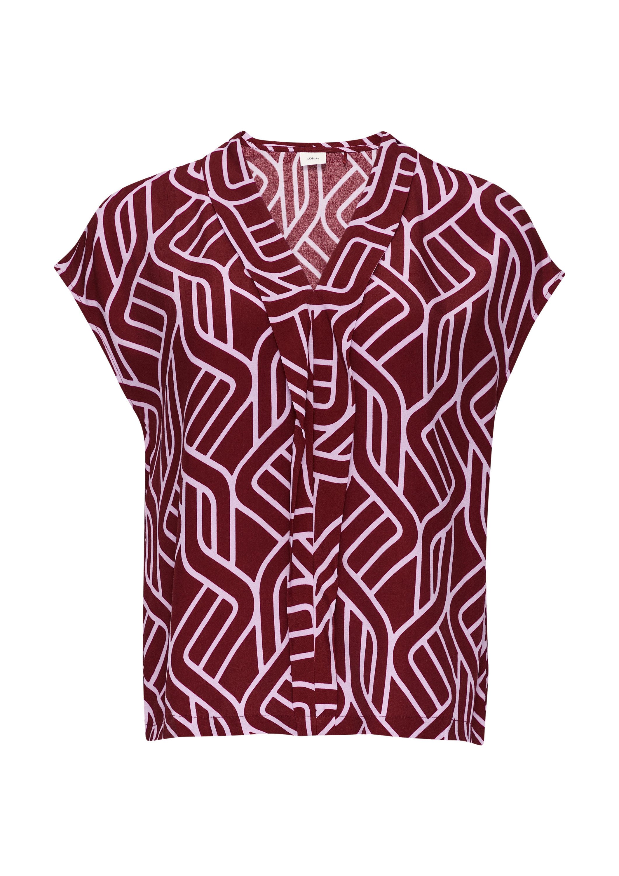 s.Oliver Blusentop Bluse Viskosebluse mit Blende günstig online kaufen