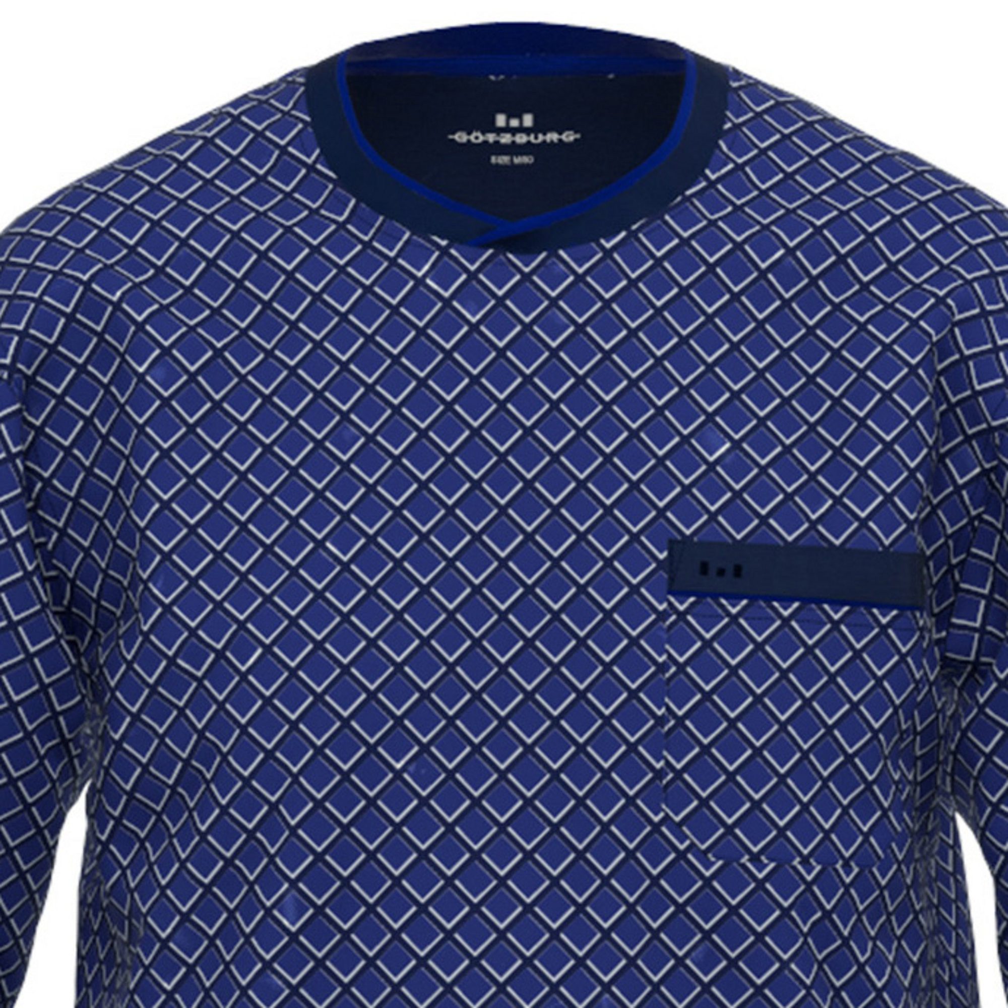 GÖTZBURG Pyjama Herren-Schlafanzug Single-Jersey gemustert günstig online kaufen