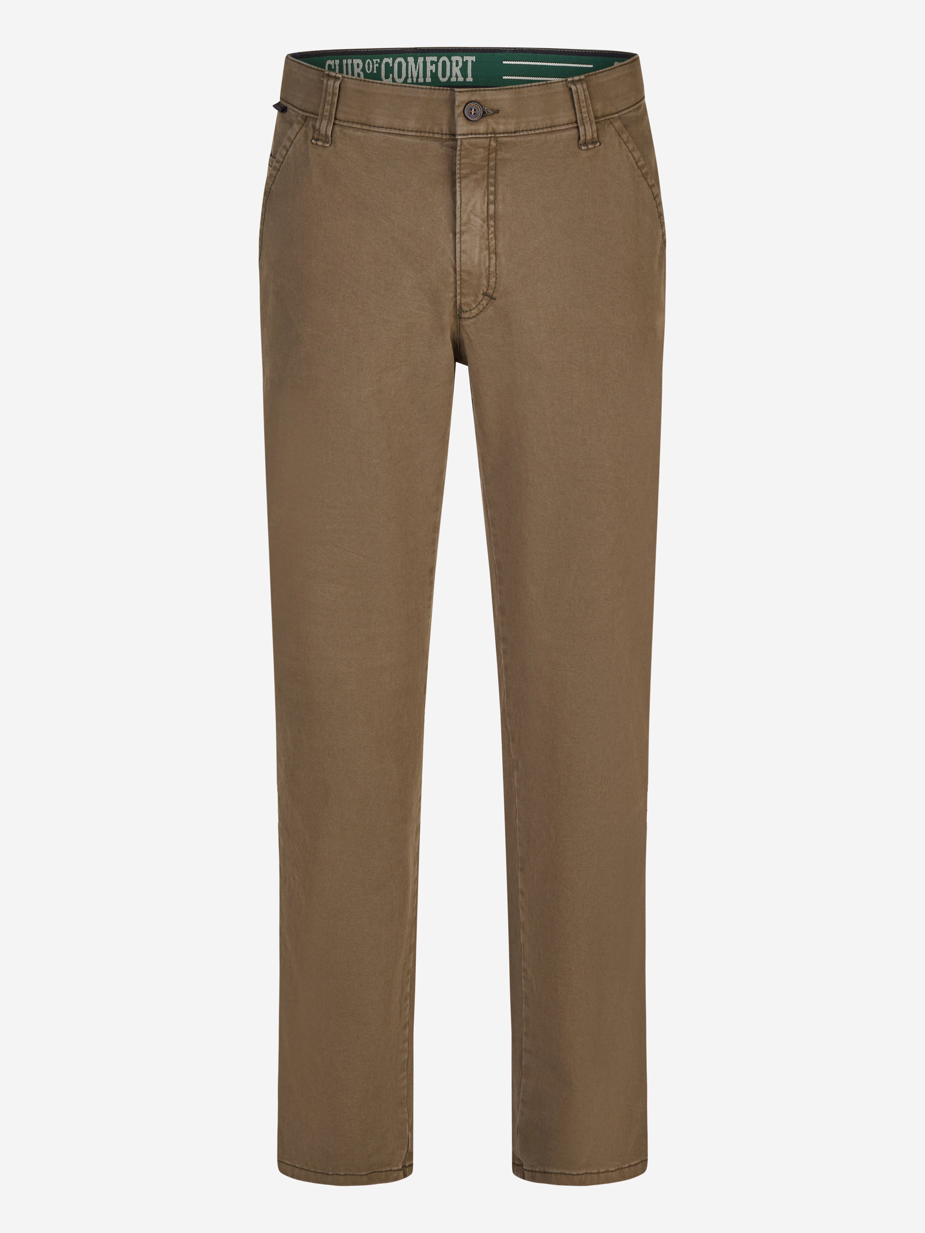 Club of Comfort Chinohose Chino/Flat Front Hose GARVEY 8070 - grün - Herrenhose - 50 Bequeme Flat Front-Hose, elastischer Komfortbund - Formstabile Bi-Stre