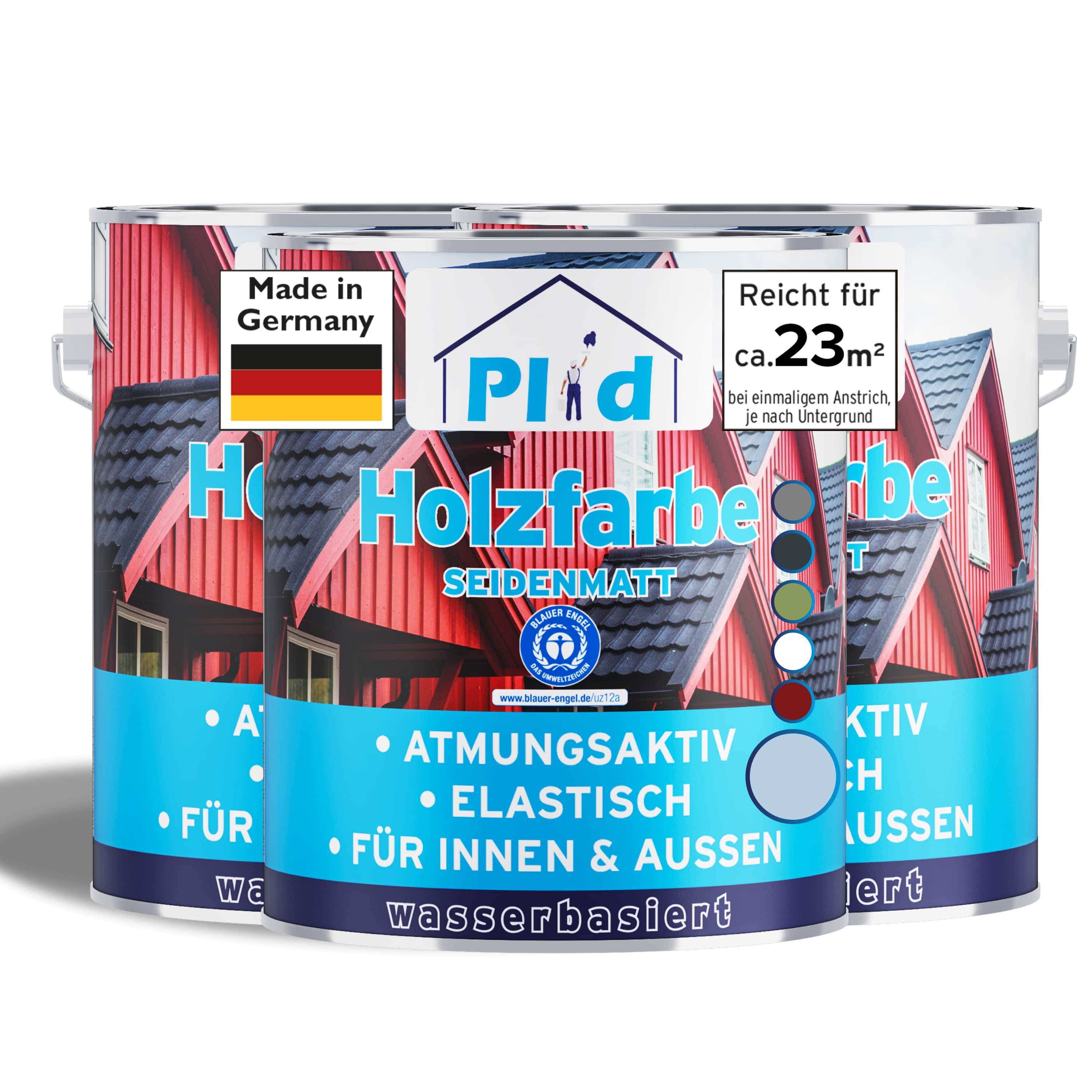plid Holzlack Holzfarbe Holzlack Schwedenhausfarbe Landhausfarbe Dauerschutzfarbe, Schnelltrocknend, verarbeitungsfertig