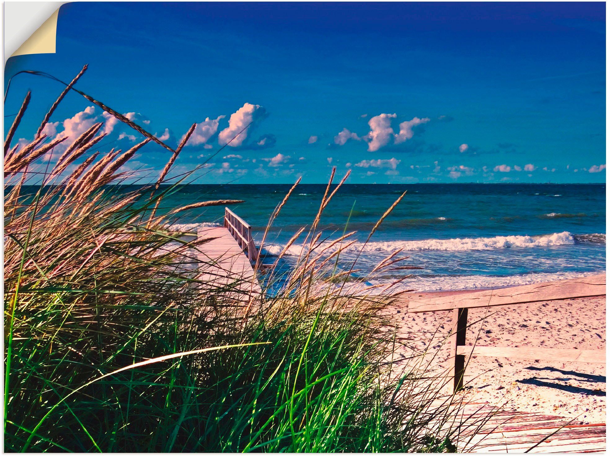 Artland Wandbild Ostsee Größen Heiligenhafen, versch. in Alubild, oder St), Leinwandbild, Impression Strand Wandaufkleber (1 Poster als