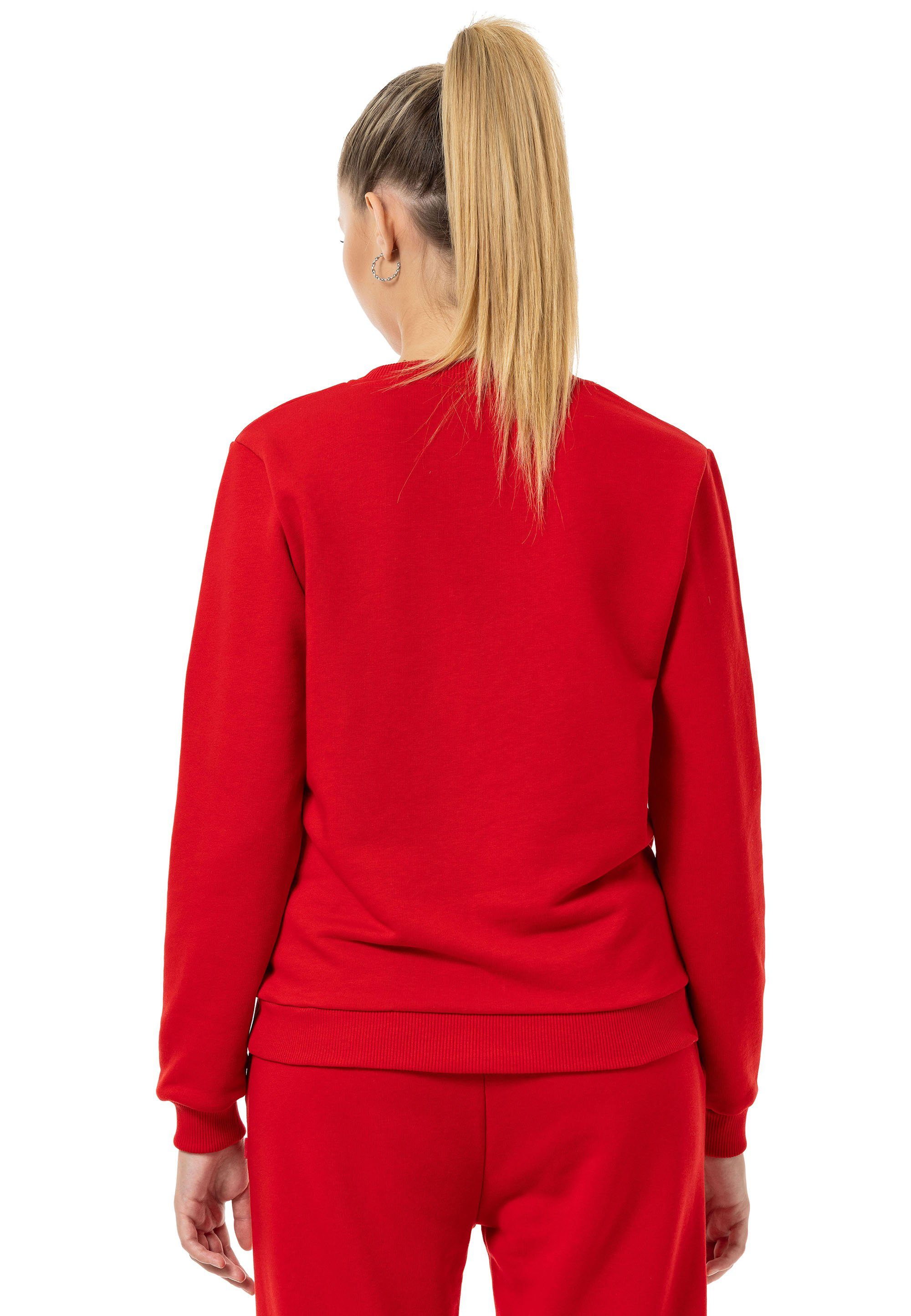 RedBridge Jogginganzug Basic mit Sweatshirt 2-tlg), Premium Sweatpant (Spar-Set, Rot Premium Qualität