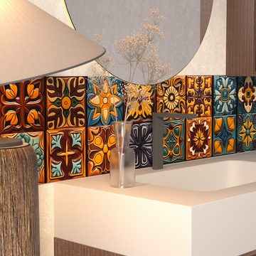 GOOLOO 3D-Wandtattoo selbstklebende Wanddekoration,Wasserfest und Pflegeleicht,24st,15x15cm (Selbstklebende PVC-Wandfliesen, 24 St)