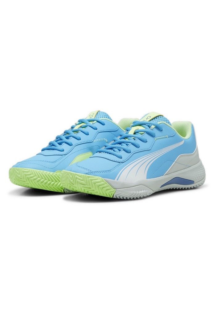 PUMA Nova Smash Allcourt blau/lime Herren Tennisschuh