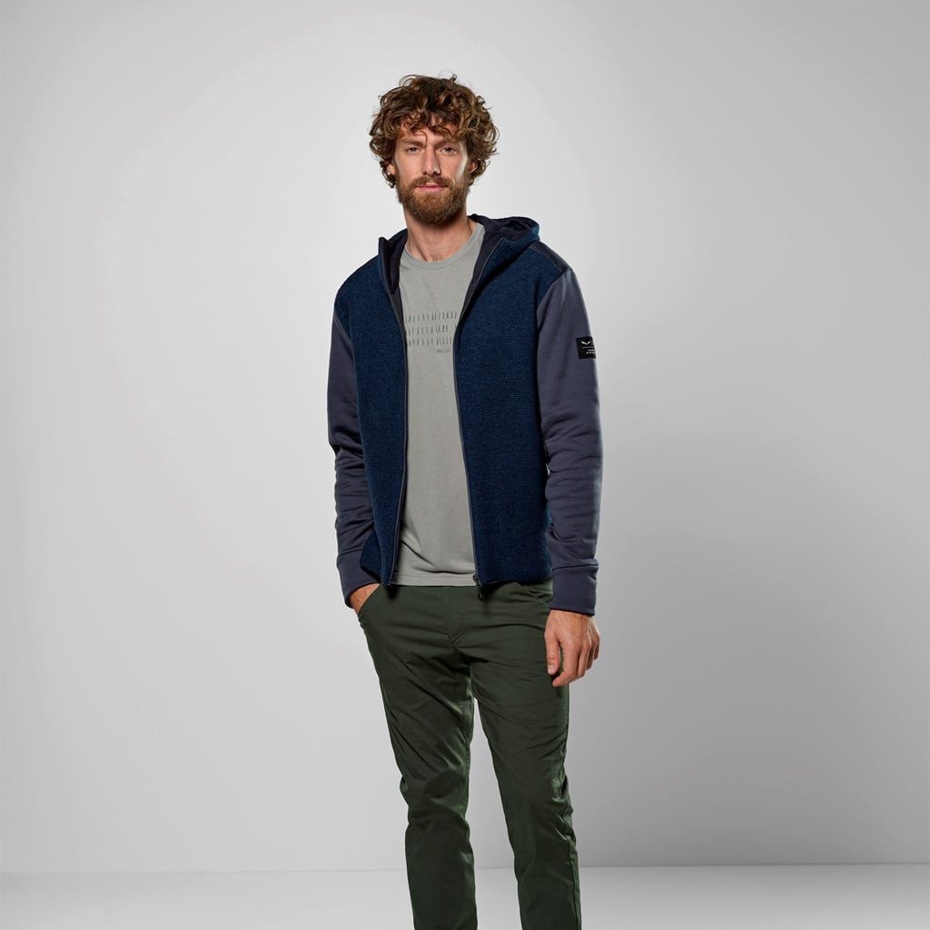 Salewa Hybridjacke Fanes Sarner Light Hybrid (Wollstrick-Konstruktion) navyblau Herren