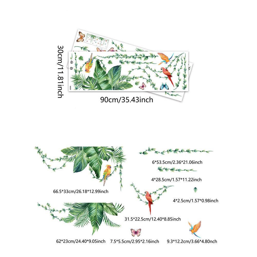 Coonoor Fensterdekoration Blumen Schmetterlinge Pflanzen Wandaufkleber Wand günstig online kaufen