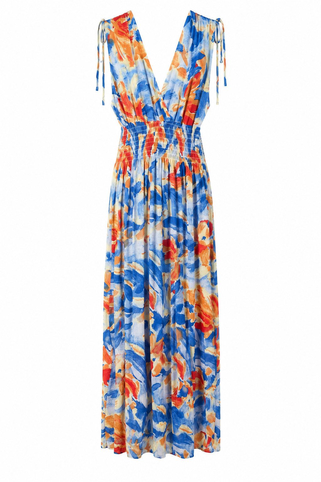 ITALY VIBES Sommerkleid - Viskose Maxikleid mit Blumenprint für Damen