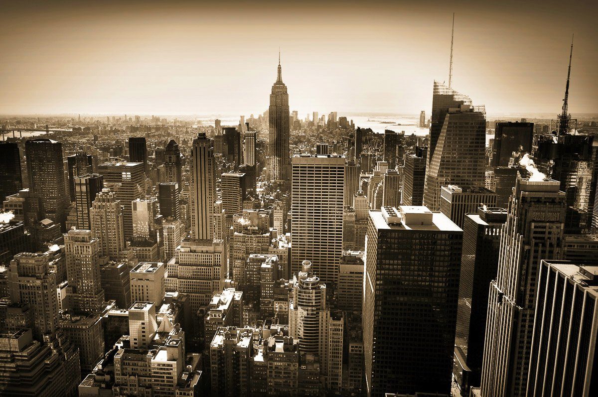 Papermoon Fototapete New York Sepia