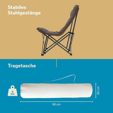 Skandika Campingstuhl Mala, Komfort-Polsterung, Robustes Stahlgestell, bis 135 kg belastbar