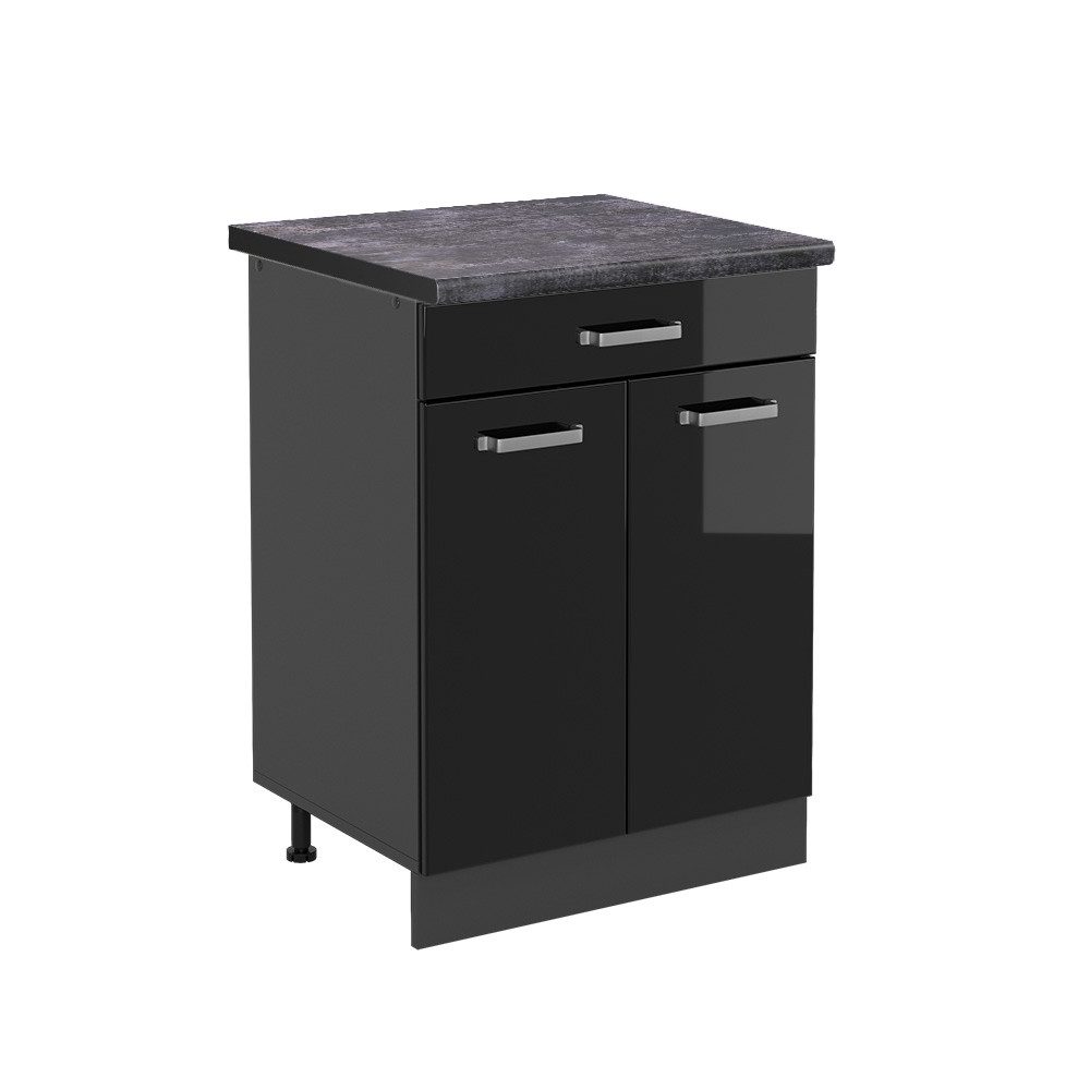 Vicco Unterschrank R-Line, Schwarz Hochglanz/Anthrazit, 60 günstig online kaufen