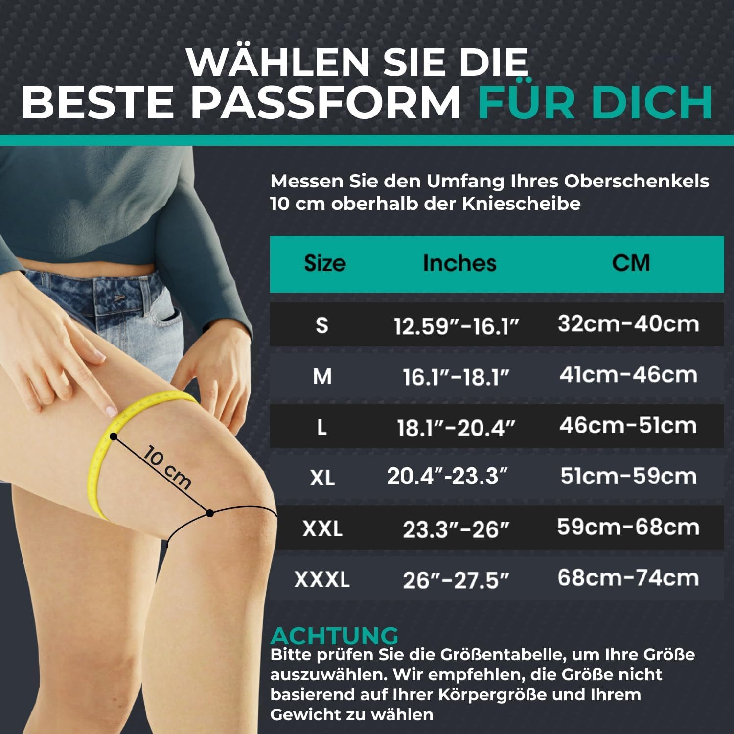 ibettertec Kniebandage Kniebandage Set für Damen und Herren – Stabiler Halt beim Sport (Training, Fitness, Wandern, Alltag – Bequeme, Hautfreundliche, Atmungsaktive Bandage aus Weichem Nylon-Latex-Gewebe)