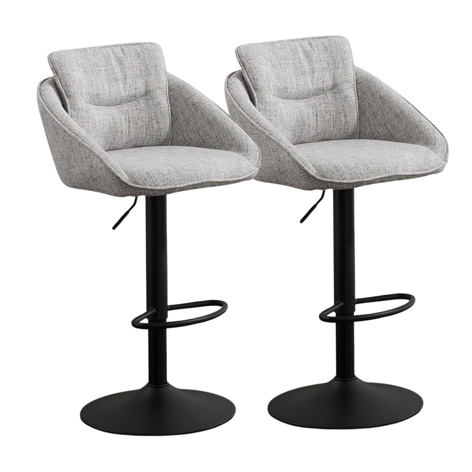 Barhocker 2er/4er-Set Barhocker, höhenverstellbar & drehbar, Leinenstoff