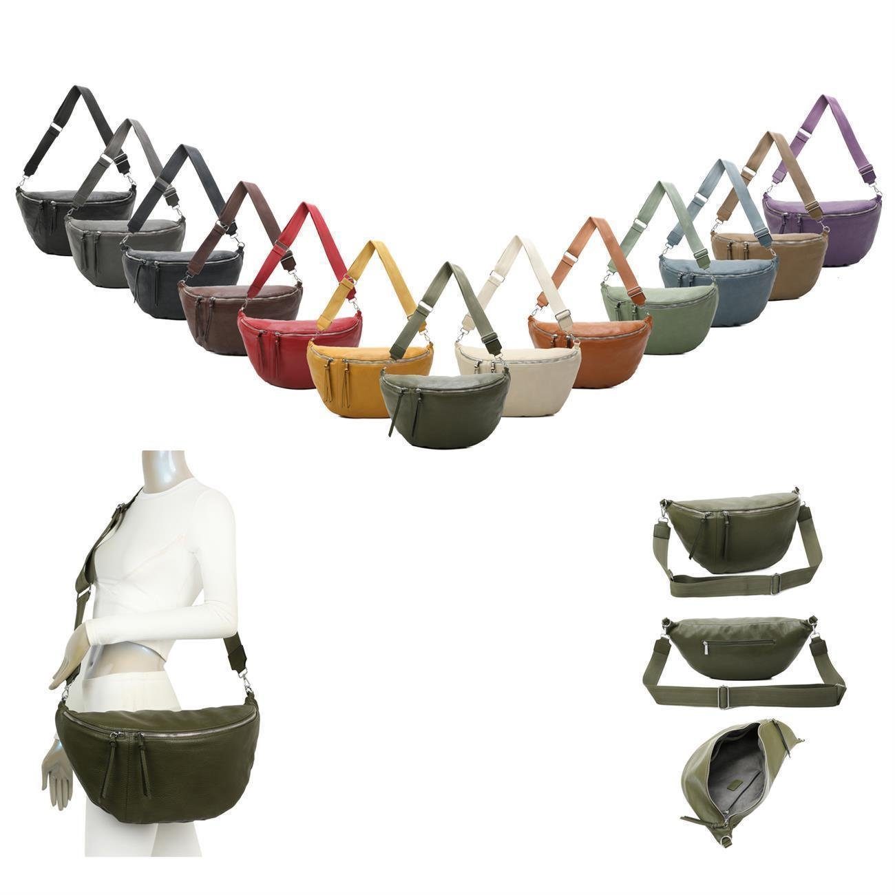 ITALYSHOP24 Schultertasche Damen XXL Tasche CrossBody günstig online kaufen