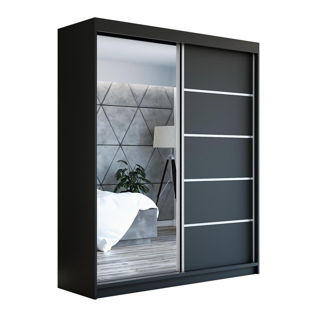 A&J MöbelLand GmbH Schiebetürenschrank BERLIX,2-türig Schrank mit Spiegel ( günstig online kaufen