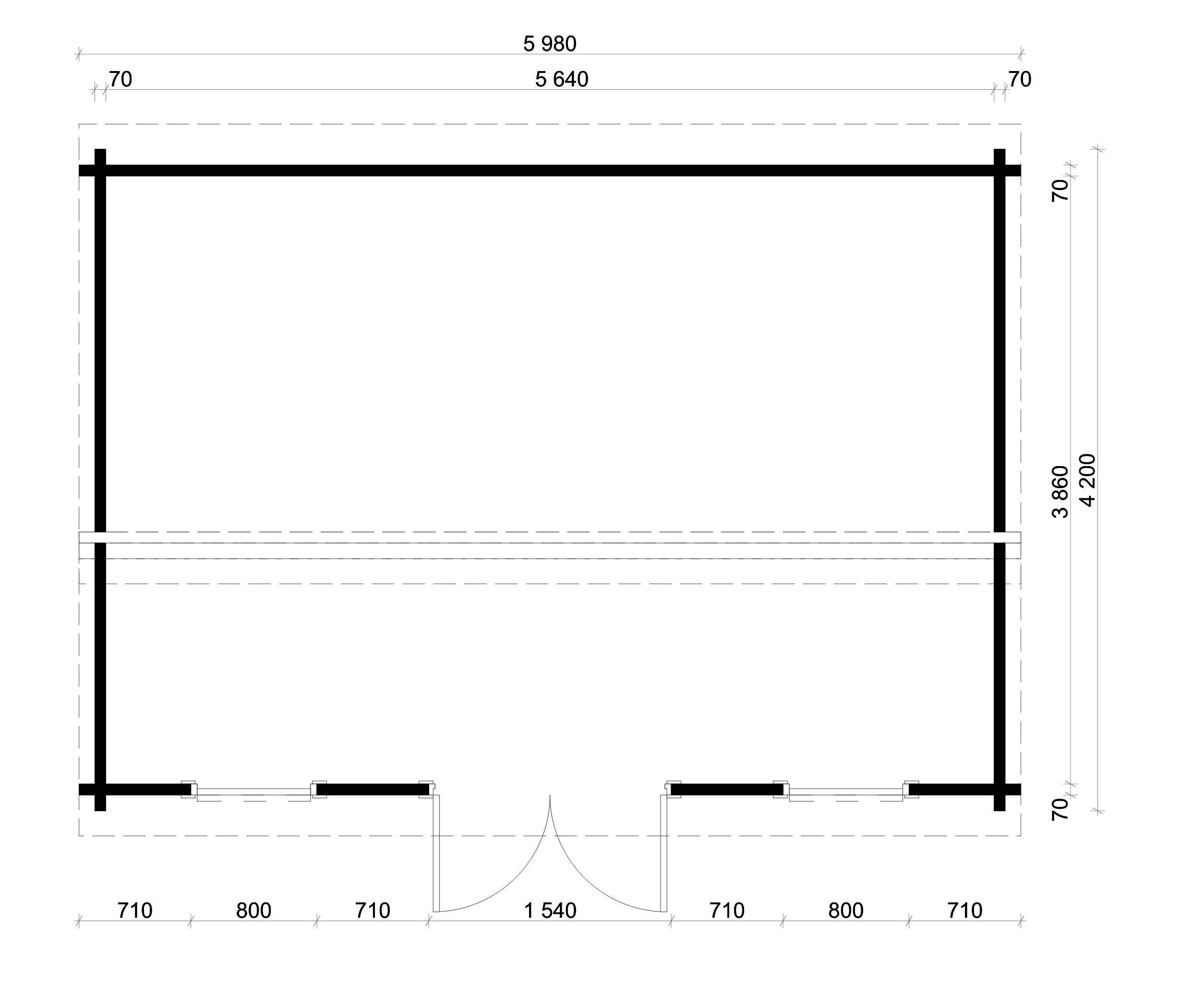 Thumbnail - Alpholz Gartenhaus Narvig-70 C, BxT: 460x618 cm