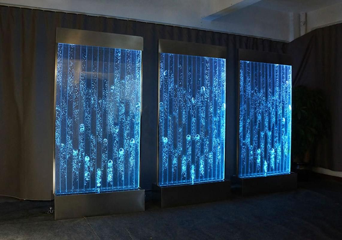 JVmoebel Zimmerbrunnen Designer-Wasserwand mit LED-Beleuchtung Sofort, (Water Wall)