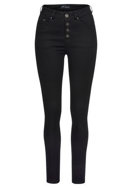 Arizona Skinny-fit-Jeans Ultra Stretch High Waist mit durchgehender Knopfleiste