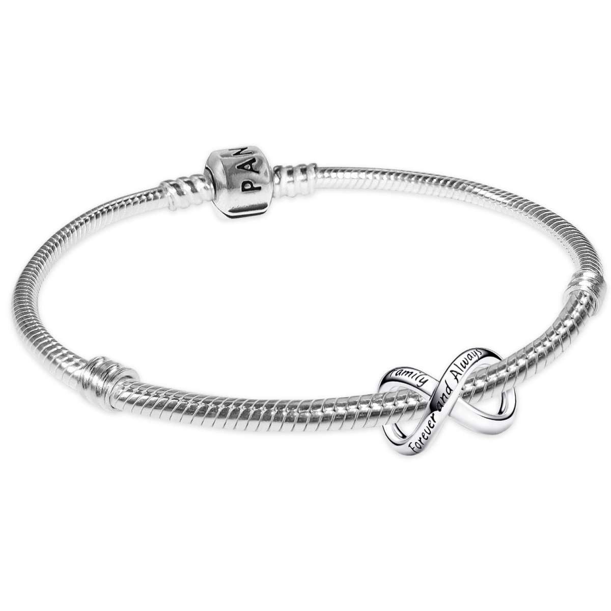 Pandora Silberarmband 68309, Damenarmband Bundle Für Immer & Ewig Unendlichkeit Silber