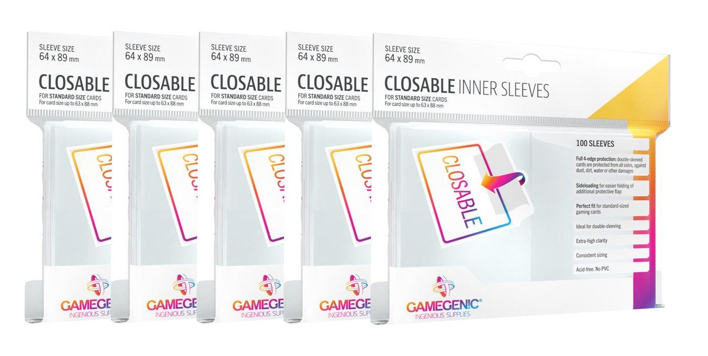 Gamegenic Sammelkarte 5x 100 Closable Inner Sleeves
