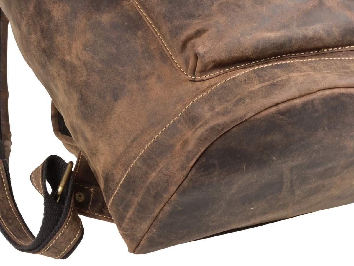 Greenburry Notebookrucksack Vintage, Rucksack, DayPack, BackPack, Leder