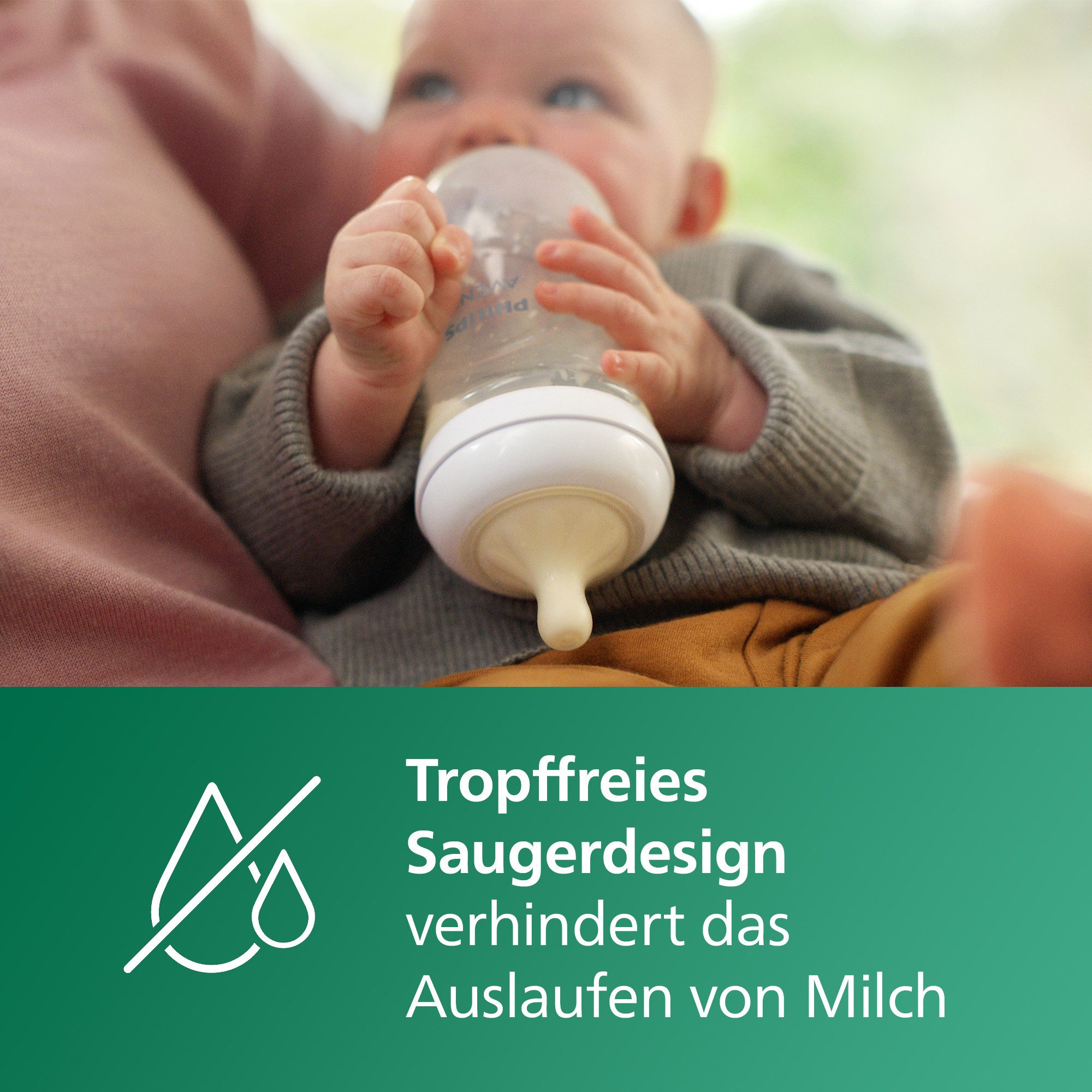 Philips AVENT Babyflasche Natural Response Starter-Set Glas für Neugeborene SCD878/11, 3 Flaschen aus Glas und ultra soft Schnuller