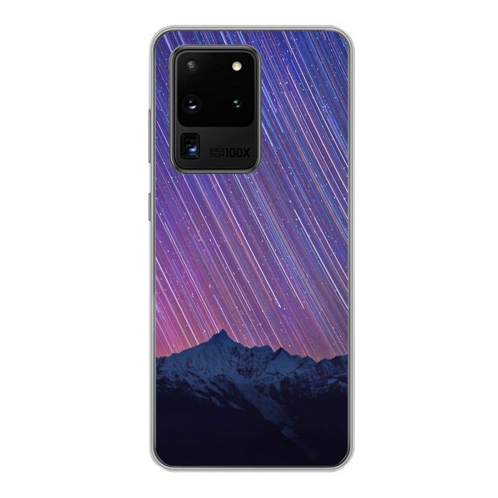 MuchoWow Handyhülle Ein Sternenhimmel über den Bergen Phone Case Handyhülle Samsung Galaxy S20 Ultra Silikon Schutzhülle