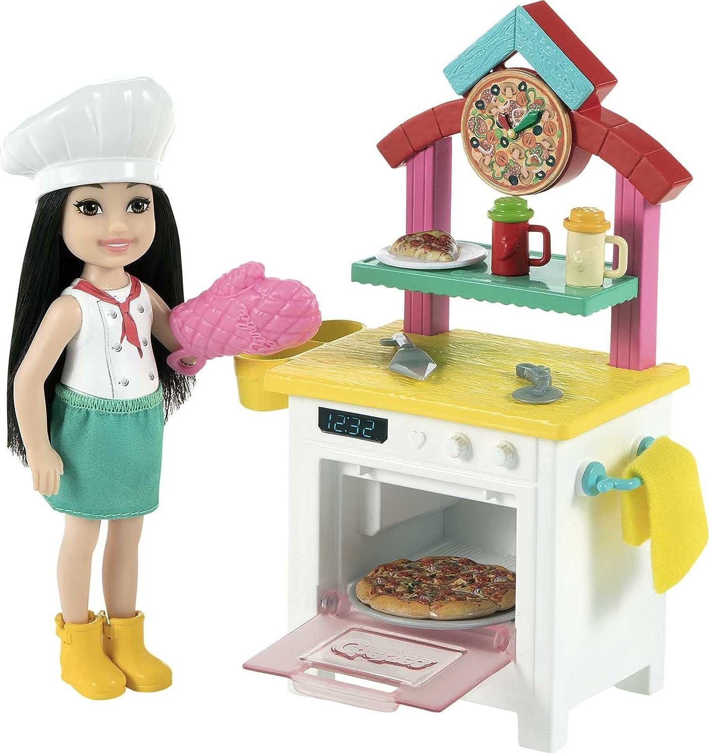 Mattel GmbH Barbie Actionfigur Barbie Chelsea Pizza Bäckerin Neu Top