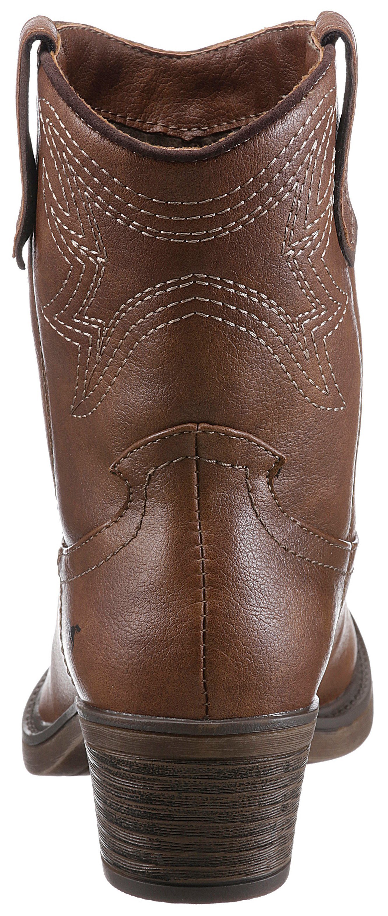 Shoes cognac Used-Optik in Cowboy Stiefelette Mustang