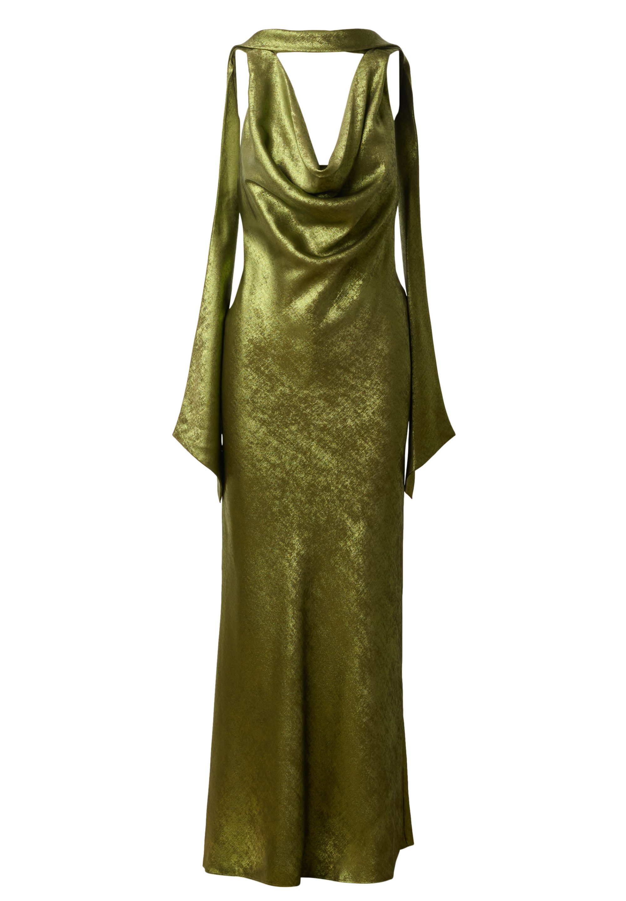 Adrianna Papell Abendkleid Foiled Chiffon Long Dress Metallisch schimmerndes, ärmelloses Abendkleid