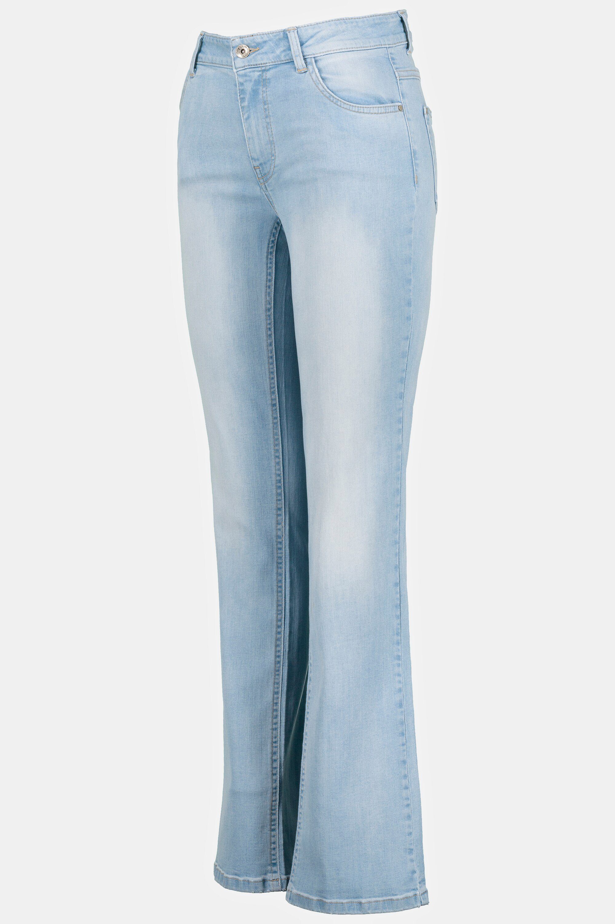 Damen Jeans Gina Laura Regular-fit-Jeans Dad-Jeans High Waist 5-Pocket weites Bein